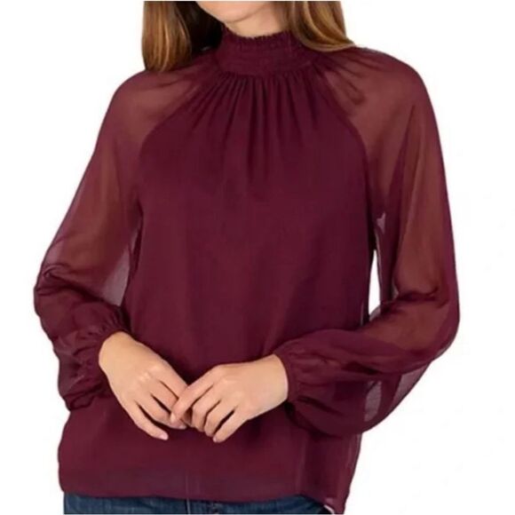Joie Limited Edition Long Sheer Sleeve Smocked Blouse NWT - Picture 1 of 11